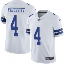 Youth Nike Dallas Cowboys #4 Dak Prescott White Vapor Untouchable Limited Player NFL Jersey