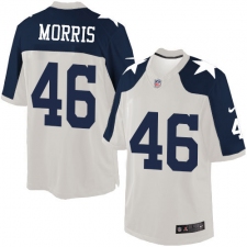 Men's Nike Dallas Cowboys #46 Alfred Morris Limited White Throwback Alternate NFL Jersey