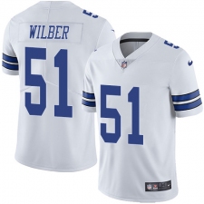 Men's Nike Dallas Cowboys #51 Kyle Wilber White Vapor Untouchable Limited Player NFL Jersey