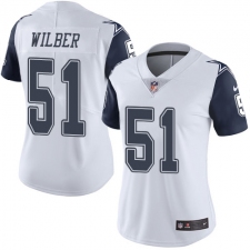 Women's Nike Dallas Cowboys #51 Kyle Wilber Limited White Rush Vapor Untouchable NFL Jersey