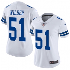 Women's Nike Dallas Cowboys #51 Kyle Wilber White Vapor Untouchable Limited Player NFL Jersey