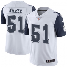 Youth Nike Dallas Cowboys #51 Kyle Wilber Limited White Rush Vapor Untouchable NFL Jersey