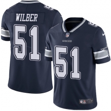 Youth Nike Dallas Cowboys #51 Kyle Wilber Navy Blue Team Color Vapor Untouchable Limited Player NFL Jersey