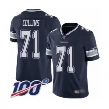 Men's Dallas Cowboys #71 La'el Collins Navy Blue Team Color Vapor Untouchable Limited Player 100th Season Football Jersey