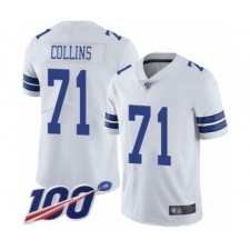 Men's Dallas Cowboys #71 La'el Collins White Vapor Untouchable Limited Player 100th Season Football Jersey