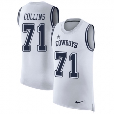 Men's Nike Dallas Cowboys #71 La'el Collins Limited White Rush Player Name & Number Tank Top NFL Jersey