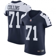 Men's Nike Dallas Cowboys #71 La'el Collins Navy Blue Throwback Alternate Vapor Untouchable Elite Player NFL Jersey