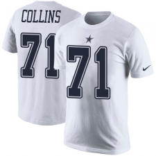 NFL Men's Nike Dallas Cowboys #71 La'el Collins White Rush Pride Name & Number T-Shirt