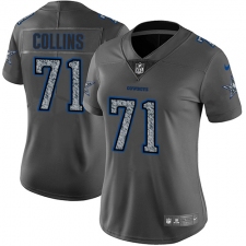 Women's Nike Dallas Cowboys #71 La'el Collins Gray Static Vapor Untouchable Limited NFL Jersey