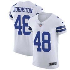 Men's Nike Dallas Cowboys #48 Daryl Johnston Elite White NFL Jersey