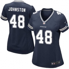 Women's Nike Dallas Cowboys #48 Daryl Johnston Game Navy Blue Team Color NFL Jersey