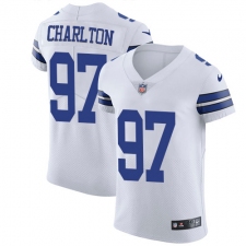 Men's Nike Dallas Cowboys #97 Taco Charlton Elite White NFL Jersey