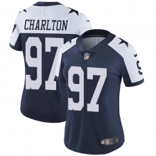 Women's Nike Dallas Cowboys #97 Taco Charlton Elite Navy Blue Throwback Alternate NFL Jersey