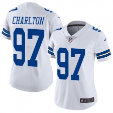 Women's Nike Dallas Cowboys #97 Taco Charlton Elite White NFL Jersey