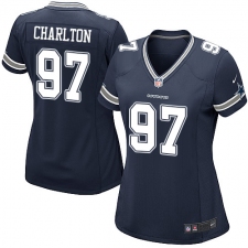 Women's Nike Dallas Cowboys #97 Taco Charlton Game Navy Blue Team Color NFL Jersey