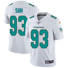 Men's Nike Miami Dolphins #93 Ndamukong Suh White Vapor Untouchable Limited Player NFL Jersey