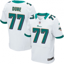 Men's Nike Miami Dolphins #77 Adam Joseph Duhe Elite White NFL Jersey