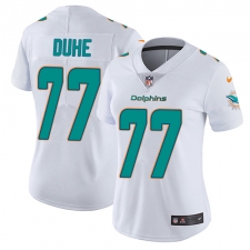 Women's Nike Miami Dolphins #77 Adam Joseph Duhe Elite White NFL Jersey