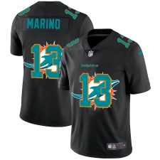 Men's Miami Dolphins #13 Dan Marino Black Nike Black Shadow Edition Limited Jersey