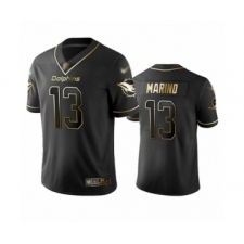 Men's Miami Dolphins #13 Dan Marino Limited Black Golden Edition Football Jersey