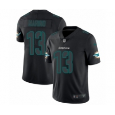 Men's Nike Miami Dolphins #13 Dan Marino Limited Black Rush Impact NFL Jersey