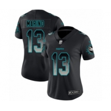 Women's Miami Dolphins #13 Dan Marino Limited Black Smoke Fashion Football Jersey