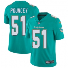 Youth Nike Miami Dolphins #51 Mike Pouncey Elite Aqua Green Team Color NFL Jersey