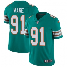 Youth Nike Miami Dolphins #91 Cameron Wake Elite Aqua Green Alternate NFL Jersey