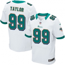 Men's Nike Miami Dolphins #99 Jason Taylor Elite White NFL Jersey