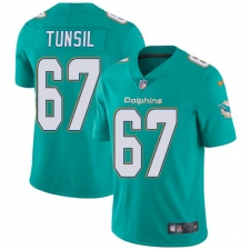 Youth Nike Miami Dolphins #67 Laremy Tunsil Elite Aqua Green Team Color NFL Jersey