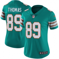 Women's Nike Miami Dolphins #89 Julius Thomas Aqua Green Alternate Vapor Untouchable Limited Player NFL Jersey