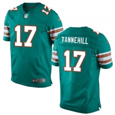 Men's Nike Miami Dolphins #17 Ryan Tannehill Elite Aqua Green Alternate NFL Jersey