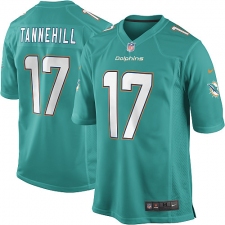 Youth Nike Miami Dolphins #17 Ryan Tannehill Game Aqua Green Team Color NFL Jersey