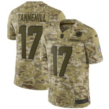 Youth Nike Miami Dolphins #17 Ryan Tannehill Limited Camo 2018 Salute to Service NFL Jersey