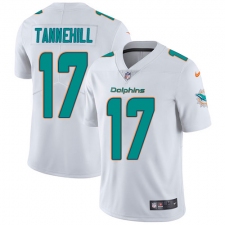 Youth Nike Miami Dolphins #17 Ryan Tannehill White Vapor Untouchable Limited Player NFL Jersey