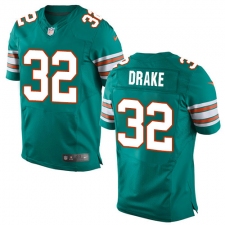 Men's Nike Miami Dolphins #32 Kenyan Drake Elite Aqua Green Alternate NFL Jersey