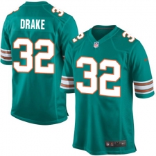 Men's Nike Miami Dolphins #32 Kenyan Drake Game Aqua Green Alternate NFL Jersey