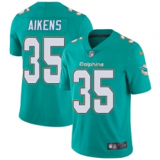 Men's Nike Miami Dolphins #35 Walt Aikens Aqua Green Team Color Vapor Untouchable Limited Player NFL Jersey