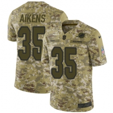 Men's Nike Miami Dolphins #35 Walt Aikens Limited Camo 2018 Salute to Service NFL Jersey