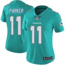 Women's Nike Miami Dolphins #11 DeVante Parker Elite Aqua Green Team Color NFL Jersey