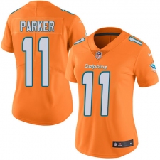 Women's Nike Miami Dolphins #11 DeVante Parker Limited Orange Rush Vapor Untouchable NFL Jersey