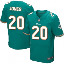 Men's Nike Miami Dolphins #20 Reshad Jones Elite Aqua Green Team Color NFL Jersey