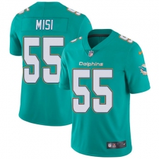 Youth Nike Miami Dolphins #55 Koa Misi Elite Aqua Green Team Color NFL Jersey