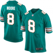 Men's Nike Miami Dolphins #8 Matt Moore Game Aqua Green Alternate NFL Jersey