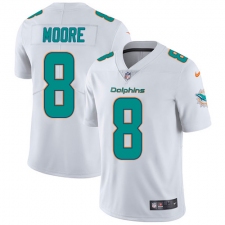 Men's Nike Miami Dolphins #8 Matt Moore White Vapor Untouchable Limited Player NFL Jersey