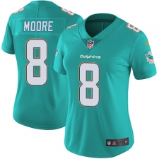 Women's Nike Miami Dolphins #8 Matt Moore Aqua Green Team Color Vapor Untouchable Limited Player NFL Jersey