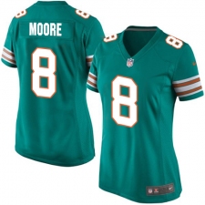 Women's Nike Miami Dolphins #8 Matt Moore Game Aqua Green Alternate NFL Jersey