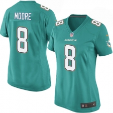 Women's Nike Miami Dolphins #8 Matt Moore Game Aqua Green Team Color NFL Jersey