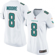Women's Nike Miami Dolphins #8 Matt Moore Game White NFL Jersey