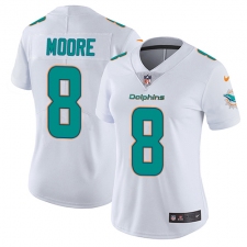 Women's Nike Miami Dolphins #8 Matt Moore White Vapor Untouchable Limited Player NFL Jersey